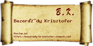 Bezerédy Krisztofer névjegykártya